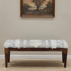 Classic  Sheesham Wood Bench In Provincial Teak Finish