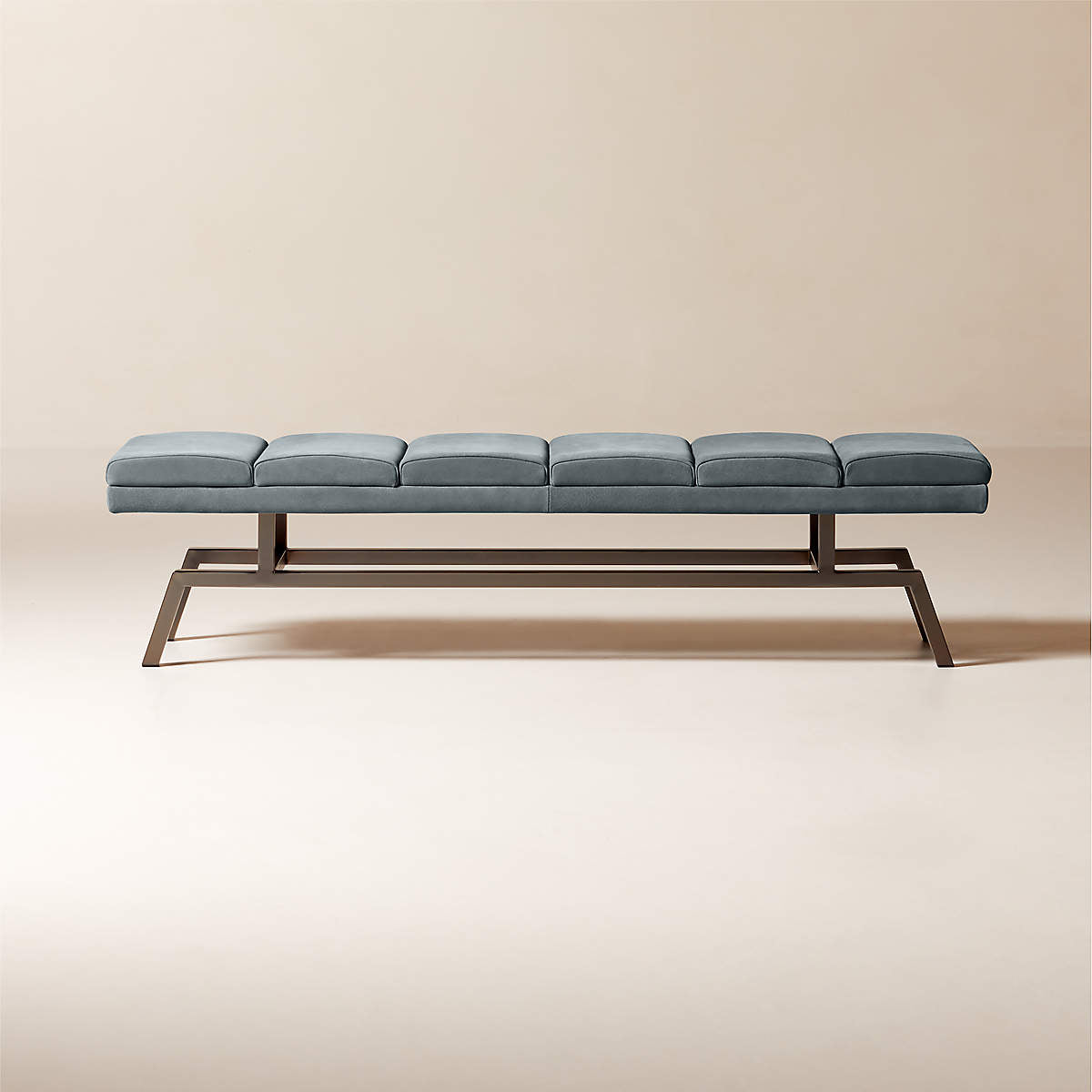 Socca Suede & Steel Bench