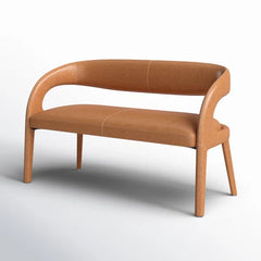 Huston Leather Upholstered Dining Bench