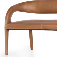 Huston Leather Upholstered Dining Bench