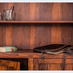 Modern Jodhpur Ummed Vismit Classy Sheesham Wood Brown Large Bookcase