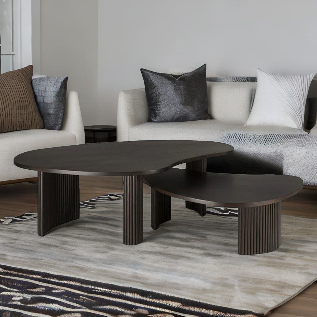 Modern Solid Wood Nesting Coffee Table