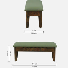 Sheesham Wood 2 Seater Bench In Provincial Teak Finish