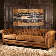 Munich Buffalo Leather Chesterfield Sofa