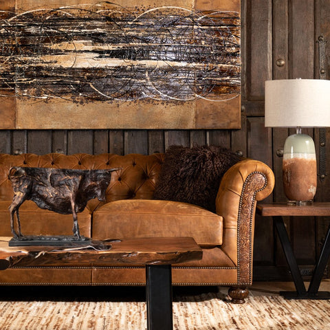 Munich Buffalo Leather Chesterfield Sofa