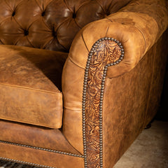 Munich Buffalo Leather Chesterfield Sofa