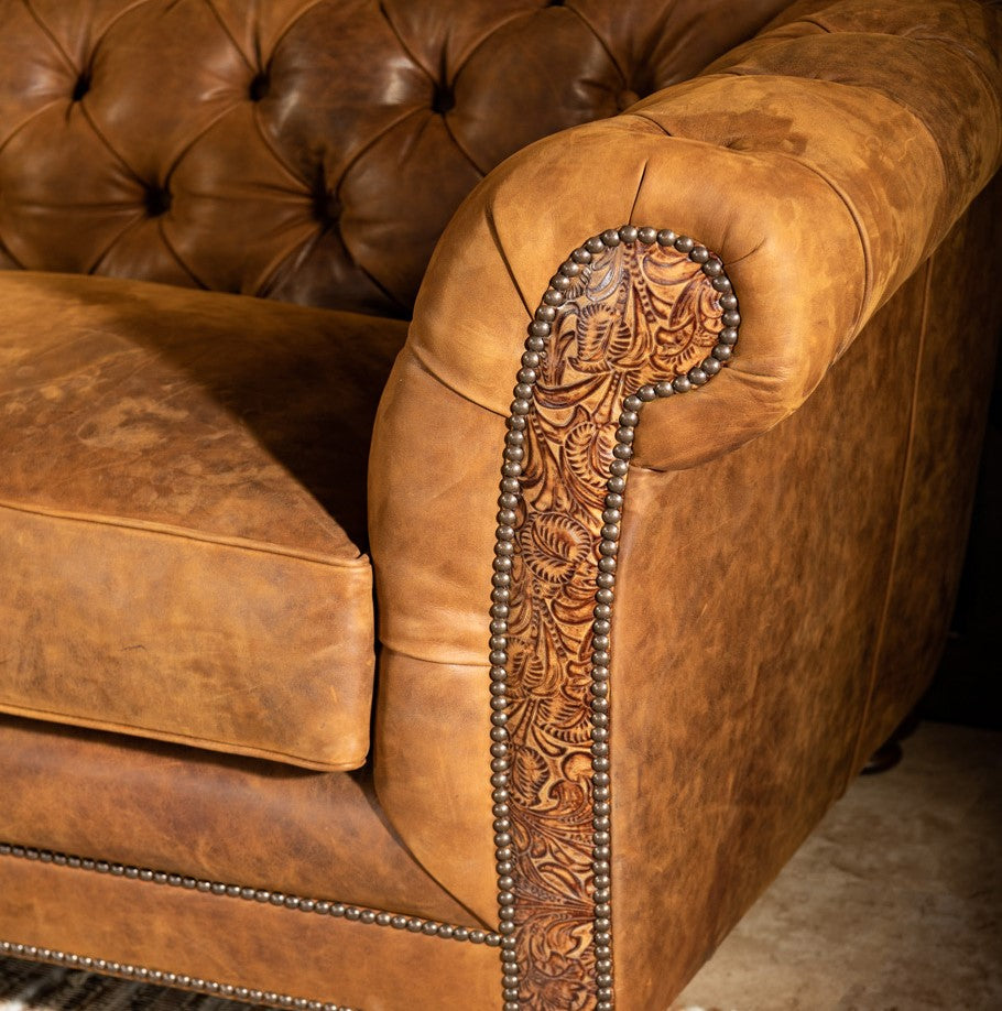 Munich Buffalo Leather Chesterfield Sofa