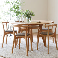 Viola Solid Teakwood Round Dining Table Set – 4 Seater, 6 Seater – All Sizes