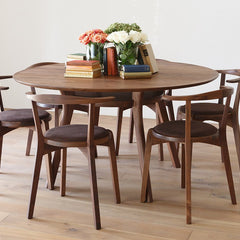 Viola Solid Teakwood Round Dining Table Set – 4 Seater, 6 Seater – All Sizes