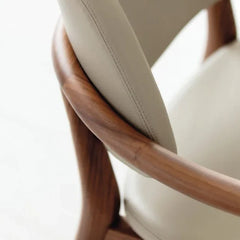 Modern Stylish Solid Walnut Arm Chair