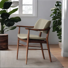 Modern Stylish Solid Walnut Arm Chair