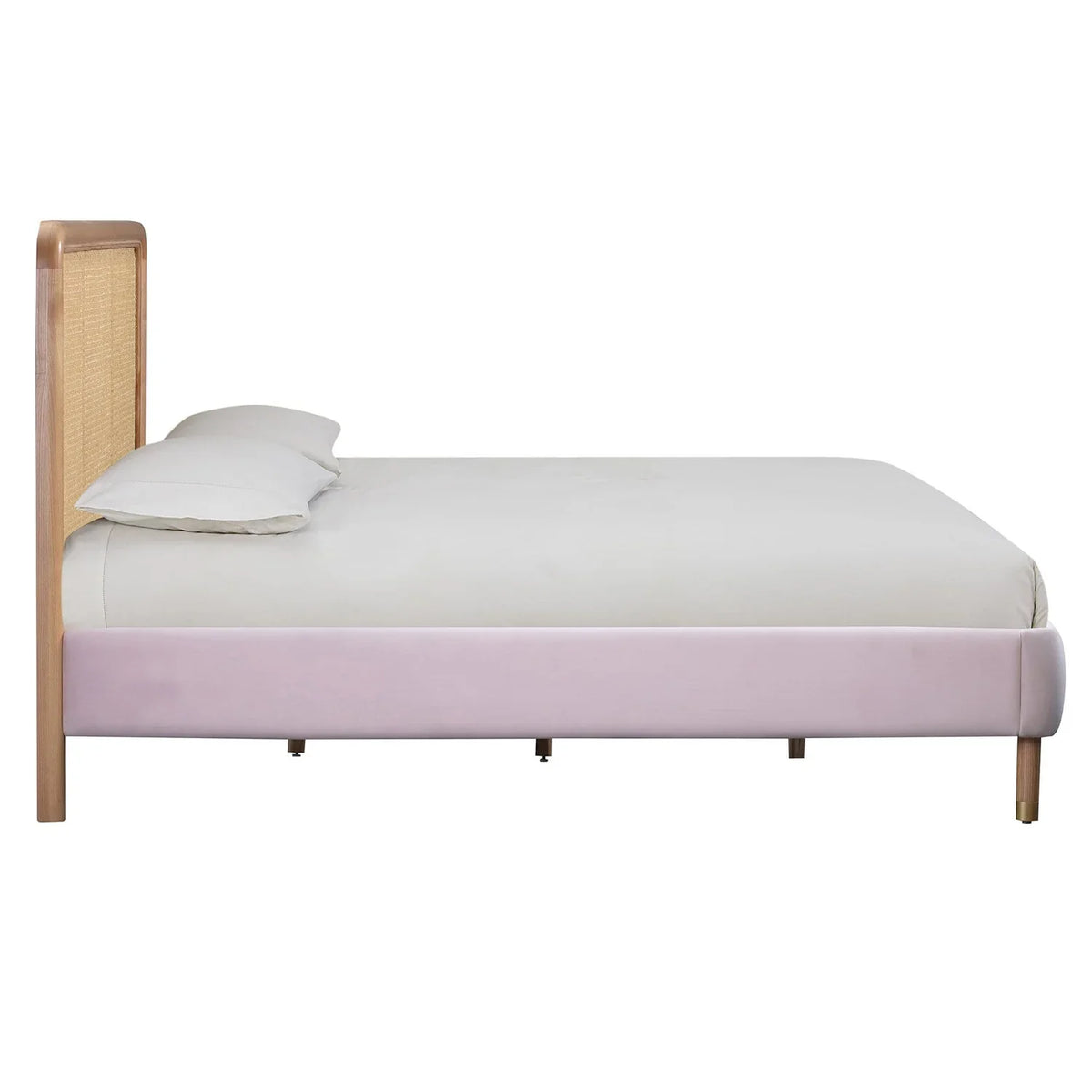 Premium Rattan Curved Arch Solid Wood Bed - All Sizes