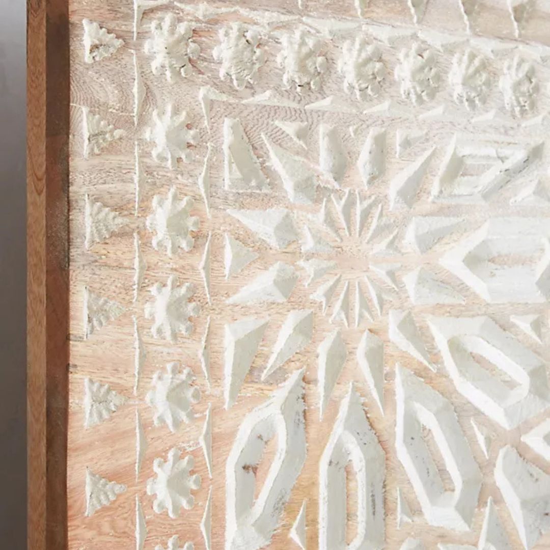 Alessia Carved Solid Wood Moroccan Inspired Bed- All Sizes