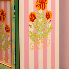 Marigold Hand Painted Mango Wood Cabinet
