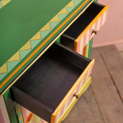 Marigold Hand Painted Mango Wood Cabinet