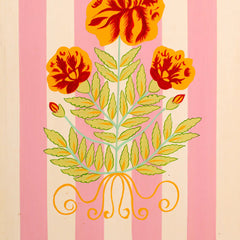 Marigold Hand Painted Mango Wood Cabinet