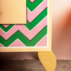 Jaipur Style Hand Painted Mango Wood Cabinet