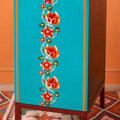 Jaipur Style Hand Painted Mango Wood Cabinet
