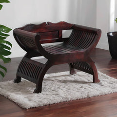 Classic Sheesham Wood Arm Chair In Passion Mahogany Finish