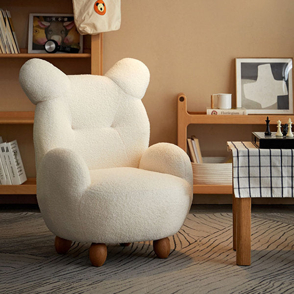 Kids Bear Inspired Bouclé Sofa Chair