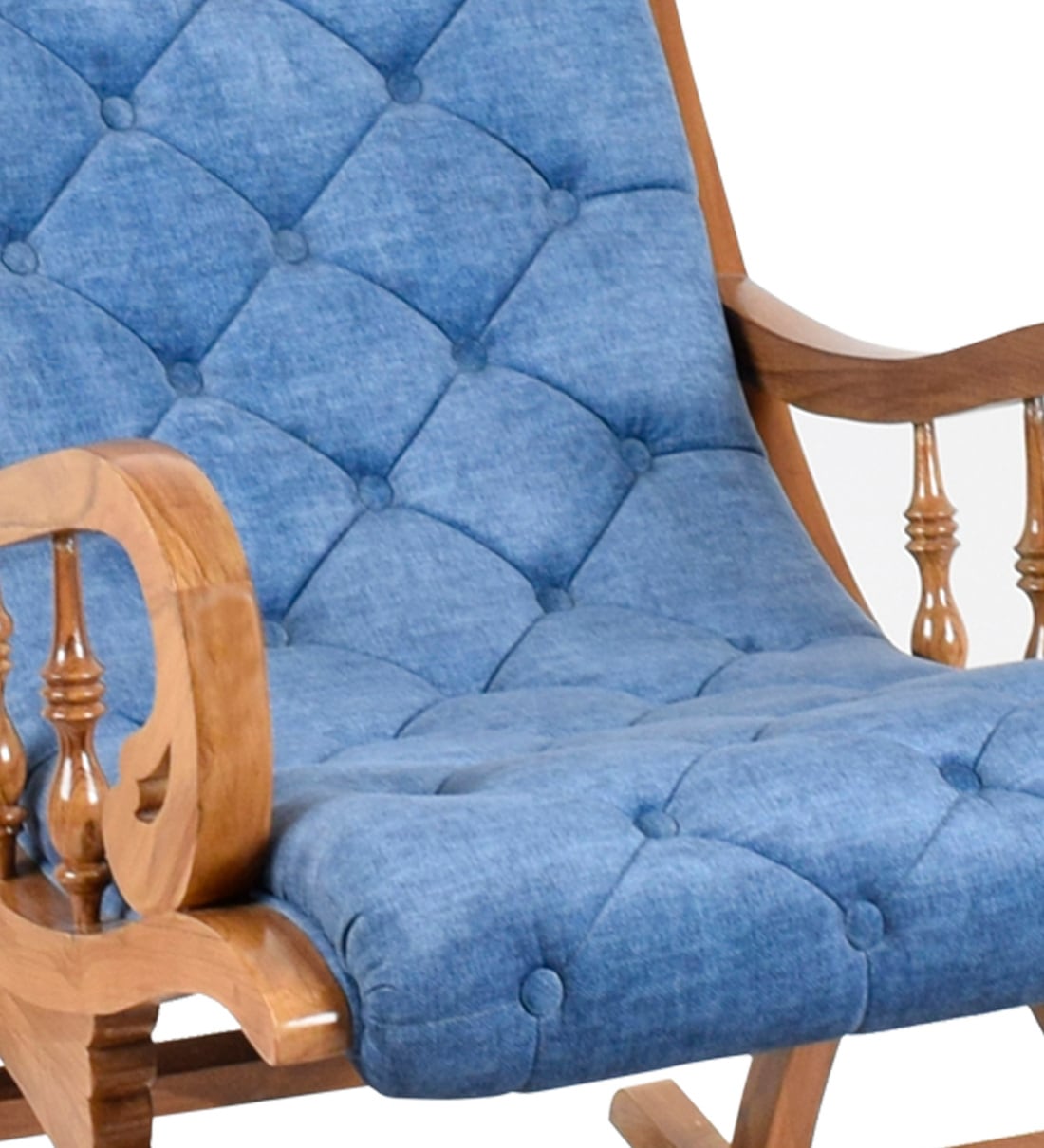 Modern  Solid Wood Rocking Chair in Teak Colour