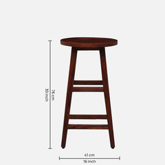 Wooden Cafe Chair / Bar Stool - Honey Oak Finish