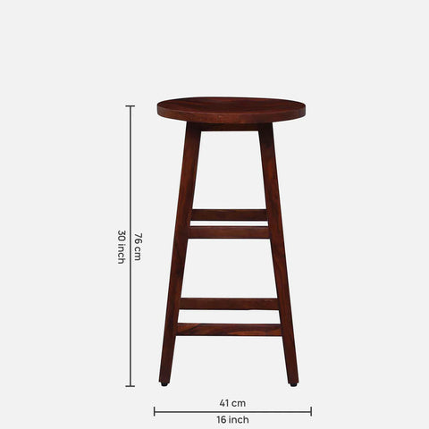 Wooden Cafe Chair / Bar Stool - Honey Oak Finish