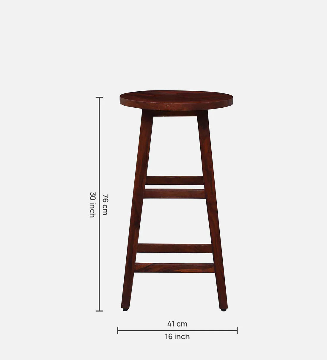 Wooden Cafe Chair / Bar Stool - Honey Oak Finish