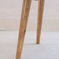 Hand Painted Round Small Coffee Table - Mango Wood