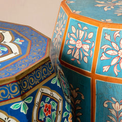 Hand Painted Mango Wood Coffee Table