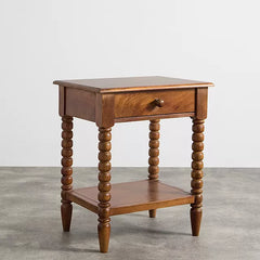 Prague Solid Wood Bedside Table
