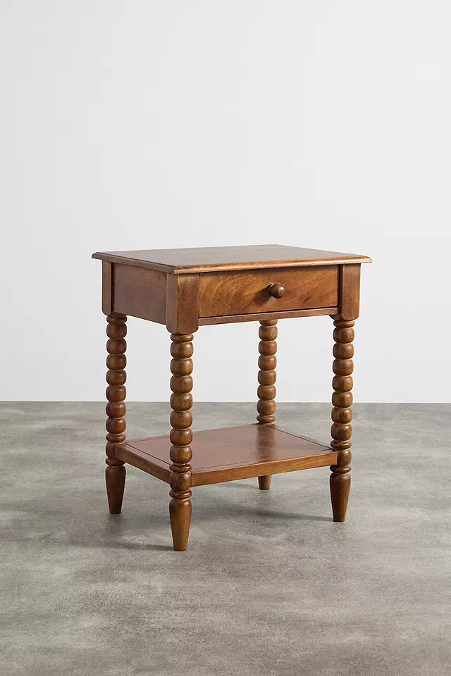 Prague Solid Wood Bedside Table