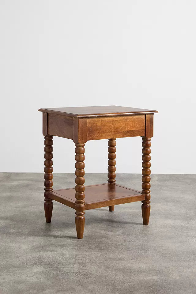 Prague Solid Wood Bedside Table