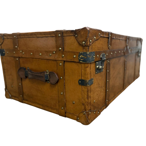 Norwood Leather Trunk Side Table