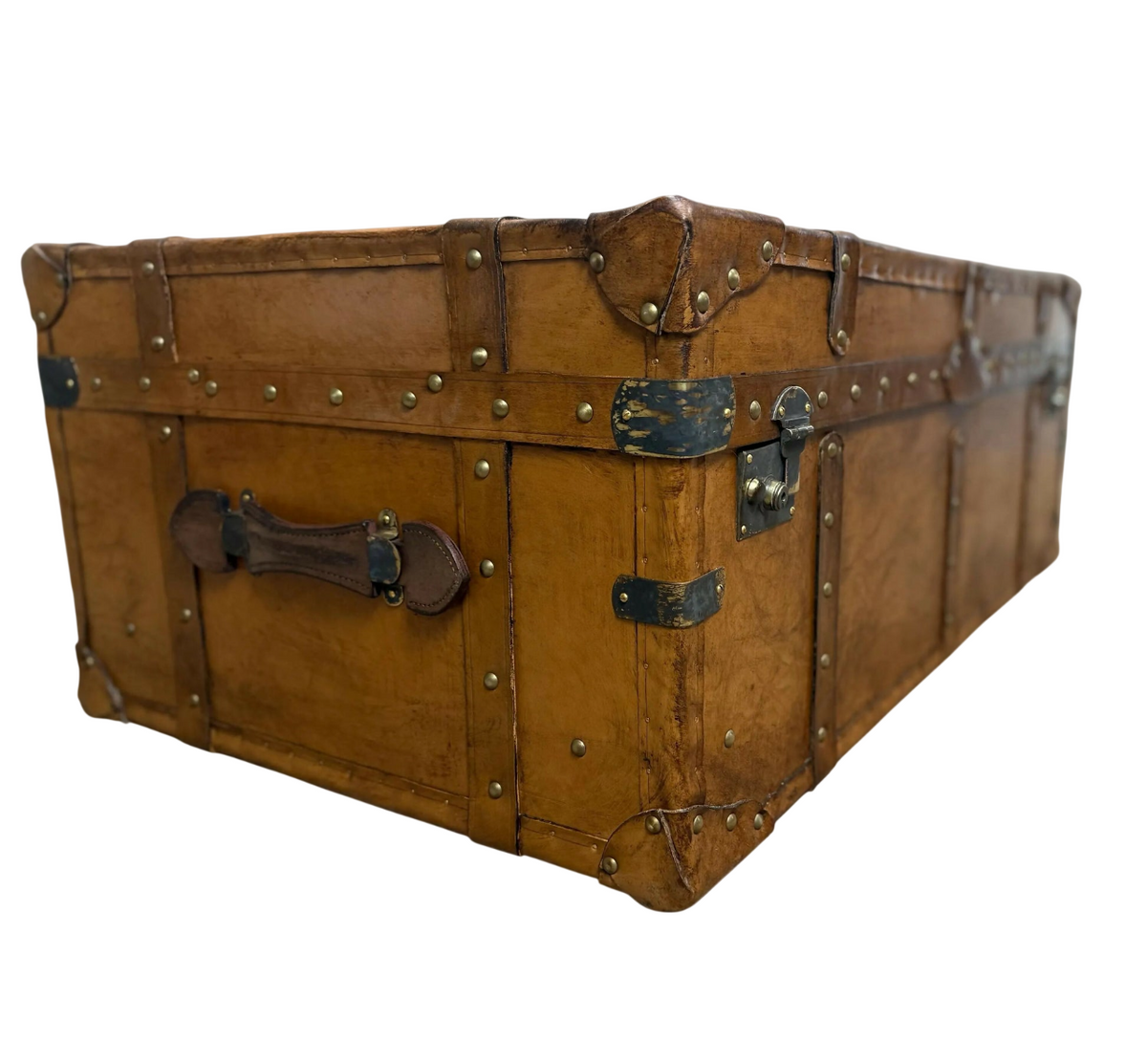 Norwood Leather Trunk Side Table