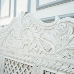 Solid Wood 2 Seater Swing Chair - White Finish