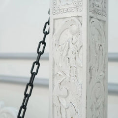 Solid Wood 2 Seater Swing Chair - White Finish