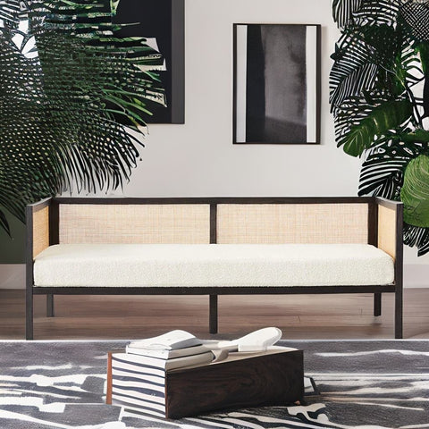 Premium Cane & Solid Wood Outdoor Daybed