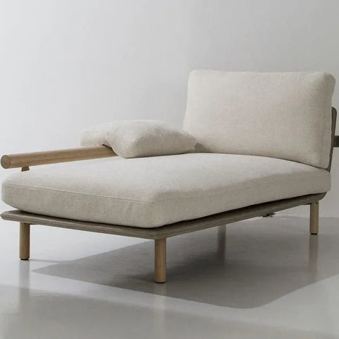 Modern Fabric Daybed Sofa In Beige Colour