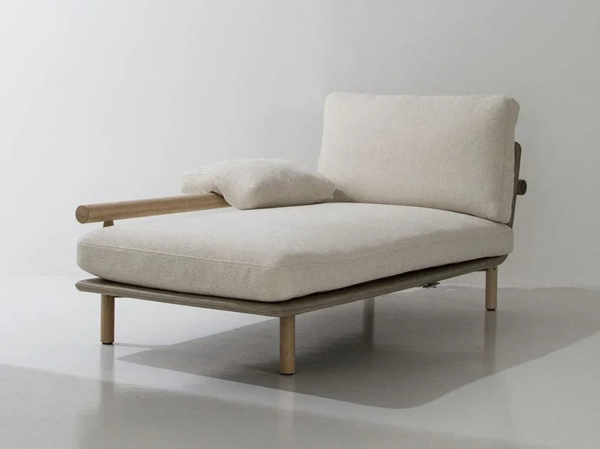 Modern Fabric Daybed Sofa In Beige Colour