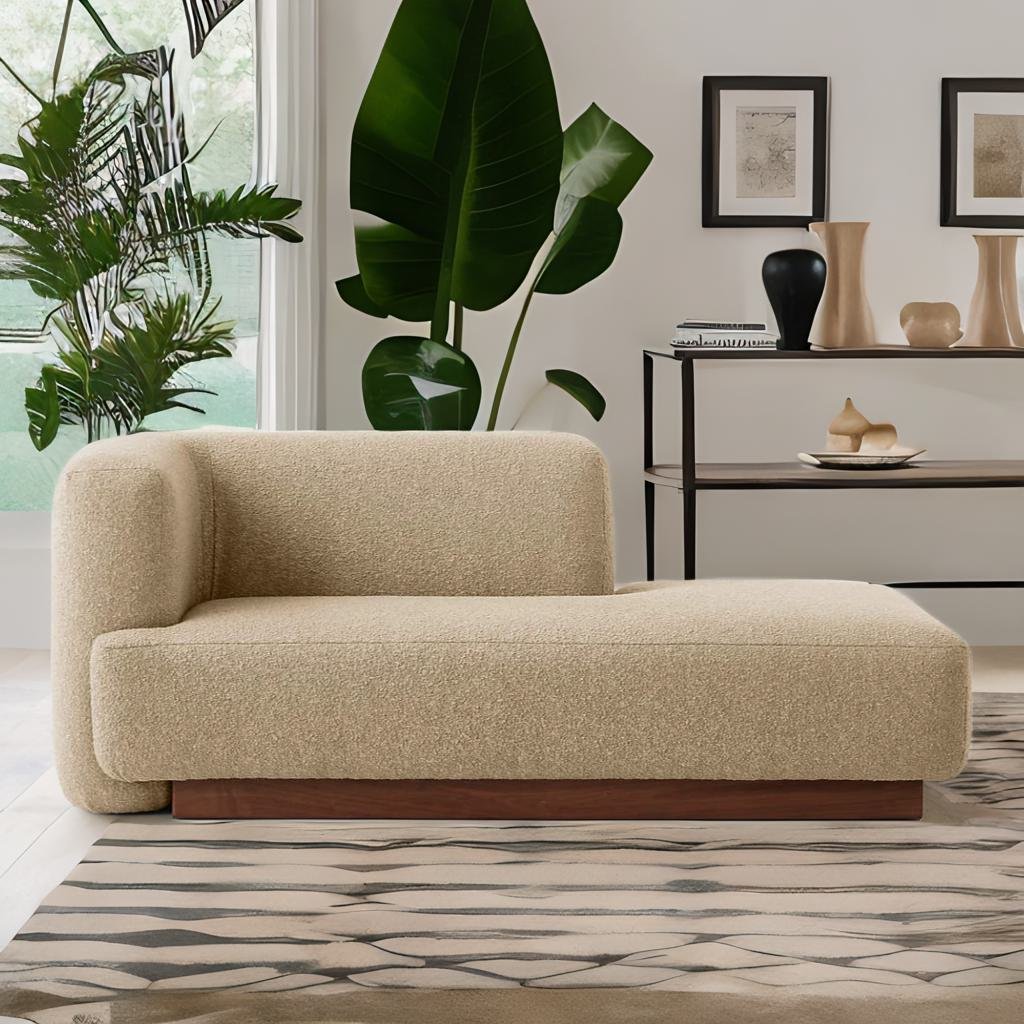 Modern Brown Fabric Daybed