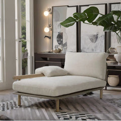Modern Fabric Daybed Sofa In Beige Colour