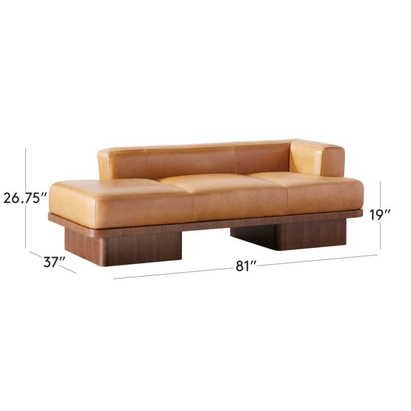 Modern Brown Leatherette Daybed