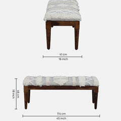 Classic  Sheesham Wood Bench In Provincial Teak Finish