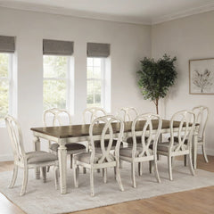 French Solid Wood Distressed Finish Dining Table Set - 4 Seater, 6 Seater, 8 Seater - All Sizes