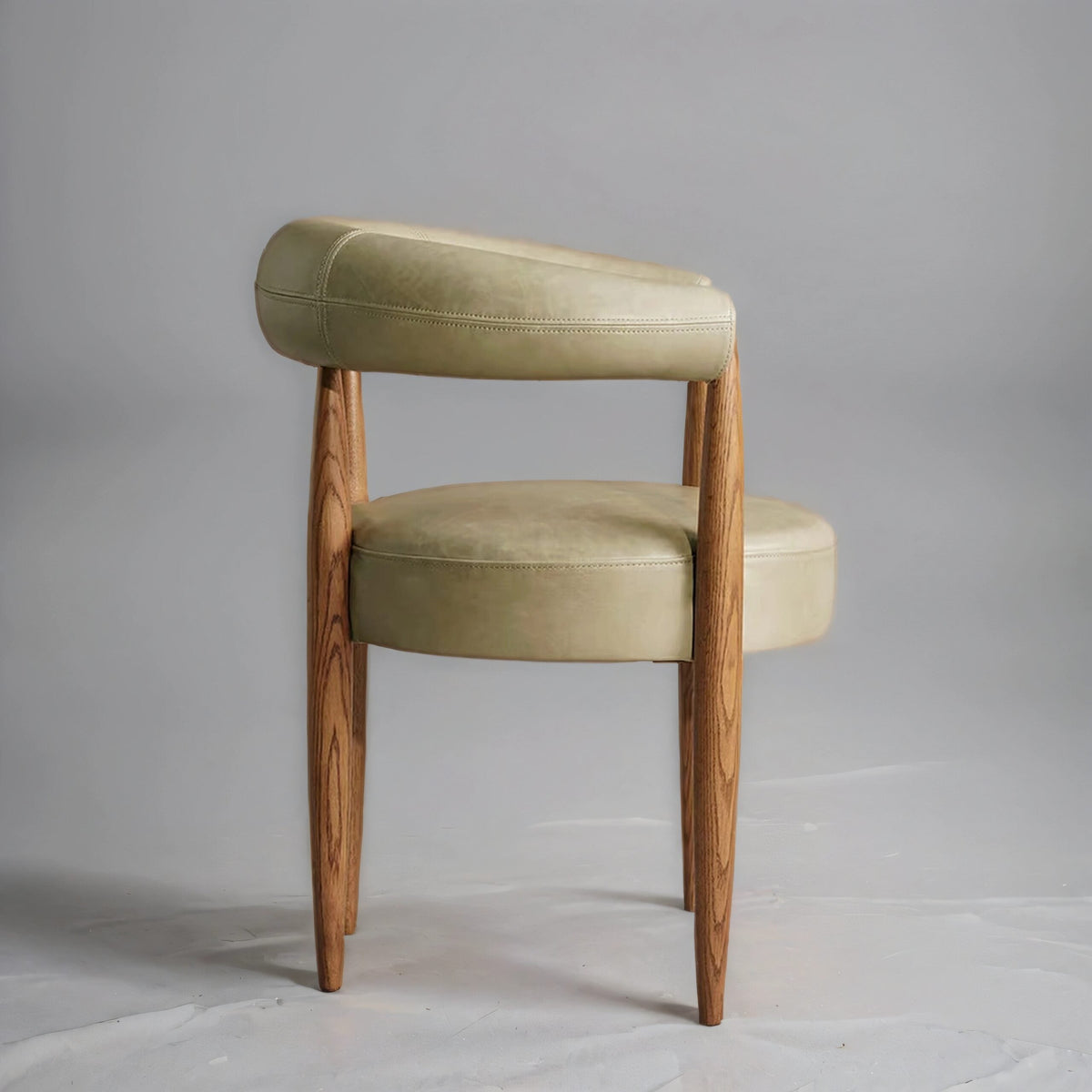 Fern Curved Backrest Leather Dining Chair