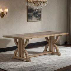 Temps Hourglass Wooden 6 Seater Dining Table
