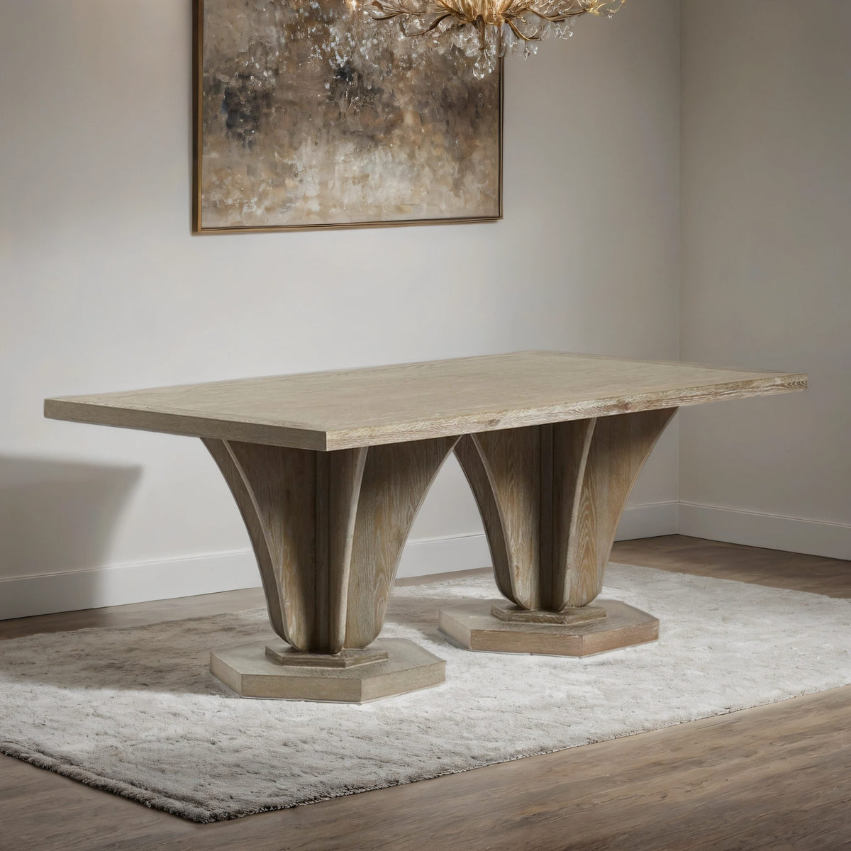 Zeitlos Solid Wood Rectangular 6 Seater Dining Table