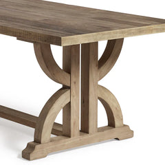 Temps Hourglass Wooden 6 Seater Dining Table