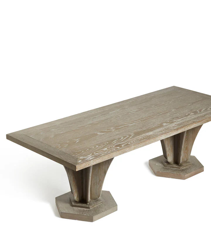 Zeitlos Solid Wood Rectangular 6 Seater Dining Table